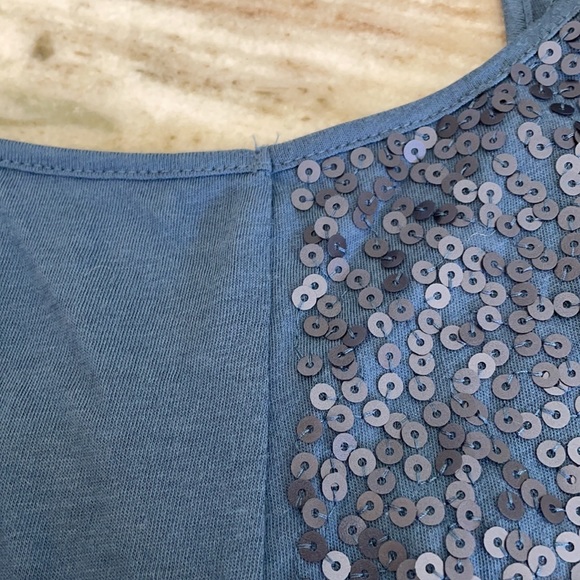 Blue sequence Express tank top NEW size small - Picture 6 of 7